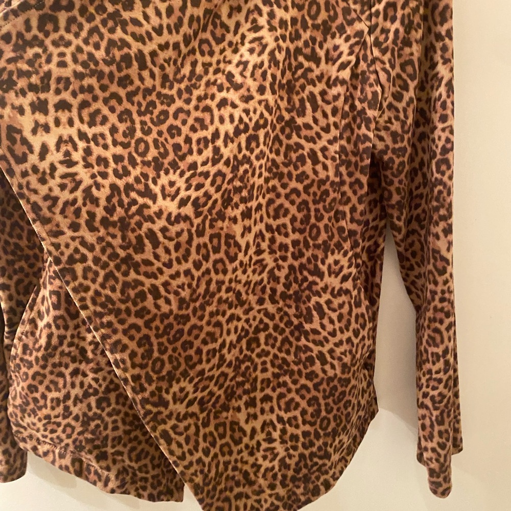 Leopard Print Open Front Jacket - image 4